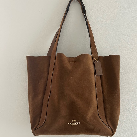 Coach Brown Suede Tote Bag - Picture 1 of 8
